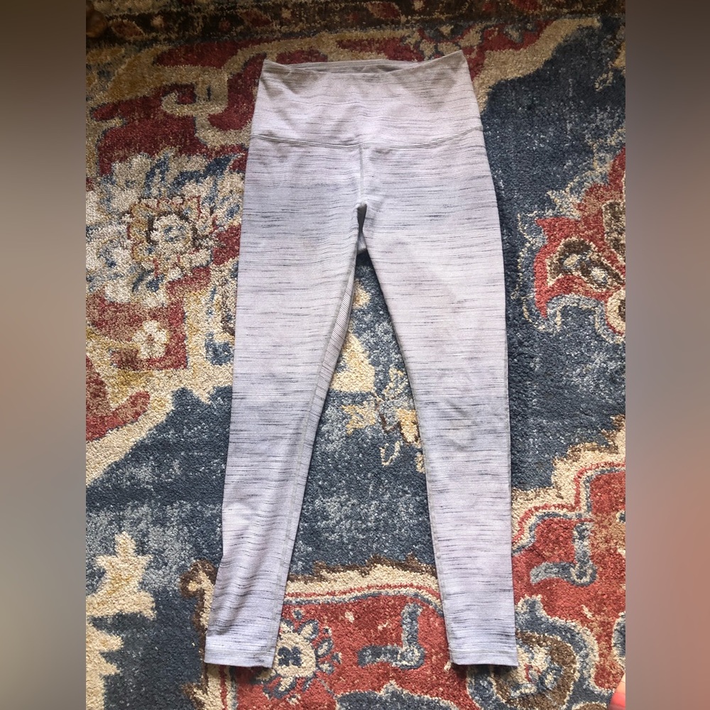 Grey and white Zella leggings (Nordstrom brand)